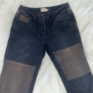 Free People patchwork dark jeans